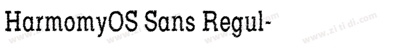 HarmomyOS Sans Regul字体转换